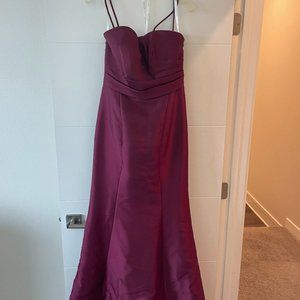 David's Bridal Wine Colored Dress NEVER WORN